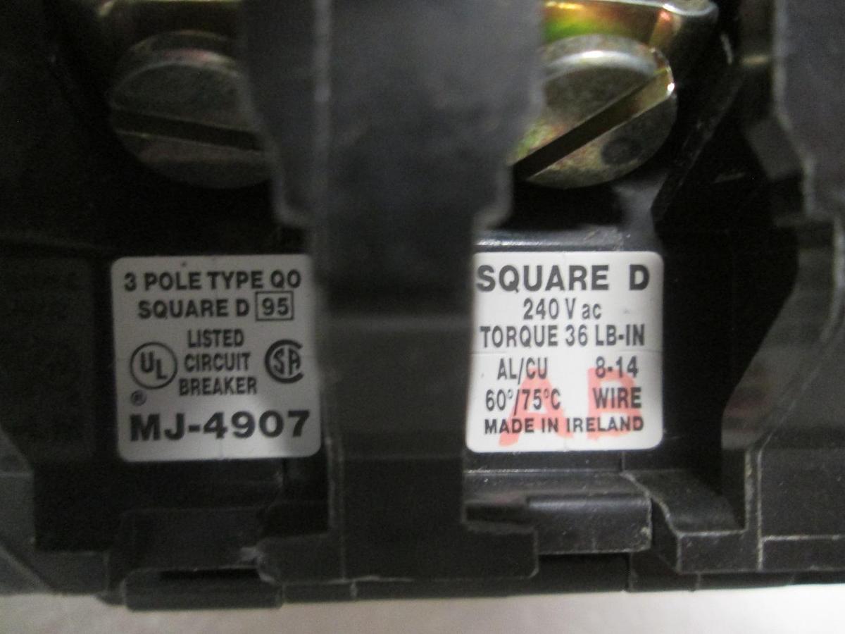 Used Square D, MJ-4907, Circuit Breaker, 3 Pole, 240V, 111-110, New
