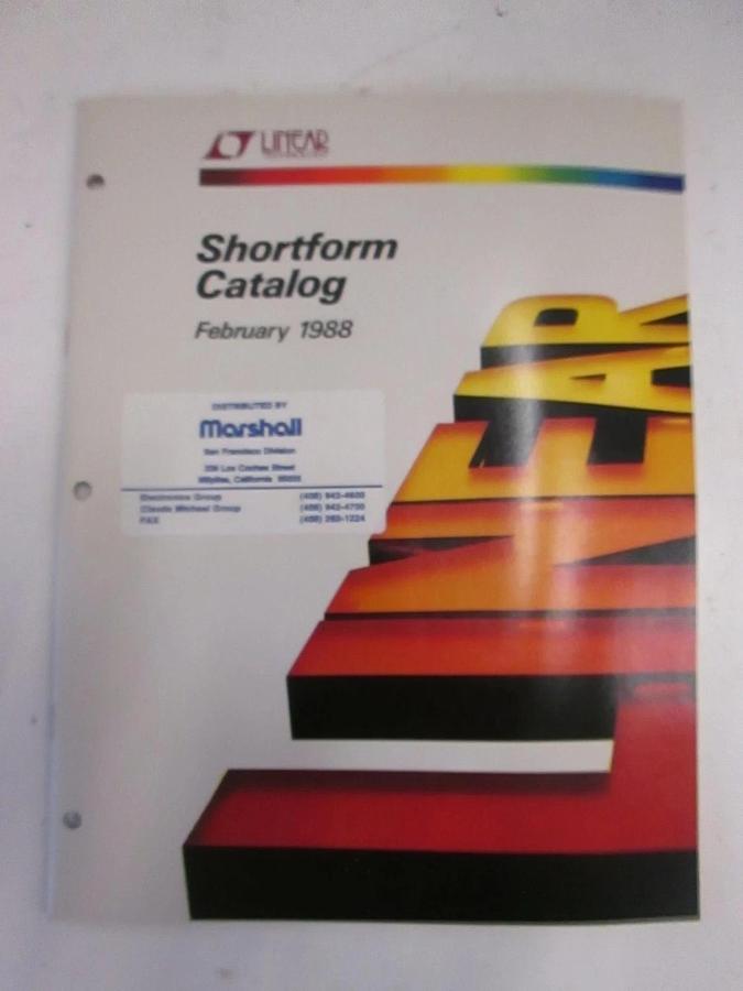 Used Linear Technology Shortform Catalog New Product Introductions, Used