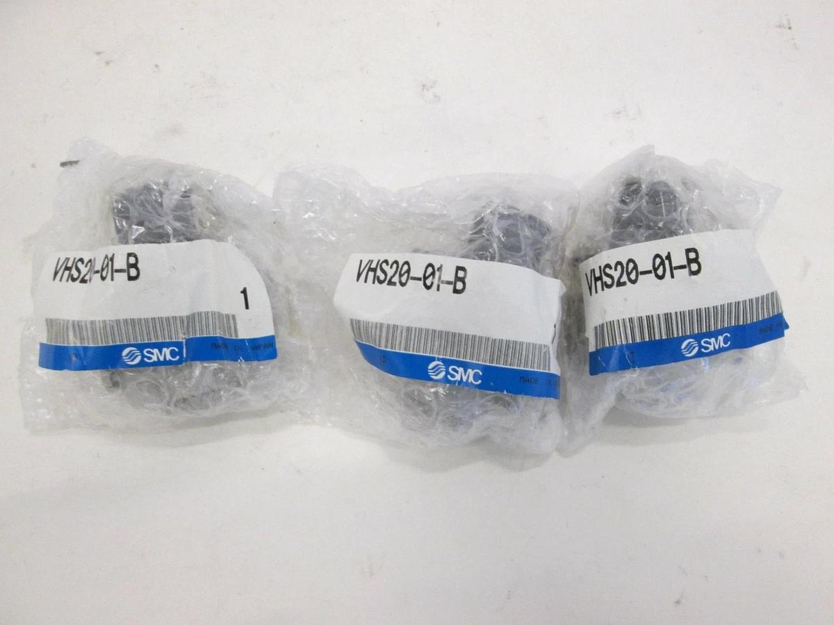 SMC, VHS20-01-B, Lock Out Valve, 3-Port, New, Lot of 3