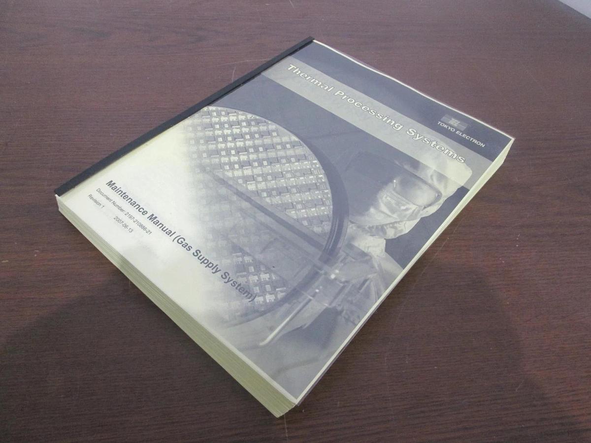 Used TEL Tokyo Electron, ALPHA-8SE/ATP/ATPf, Maintenance Manual (Gas Supply), New