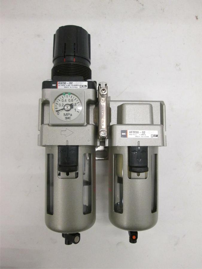 Used SMC, AW30-02, AFM30-02, Filter Regulator Assy, Used