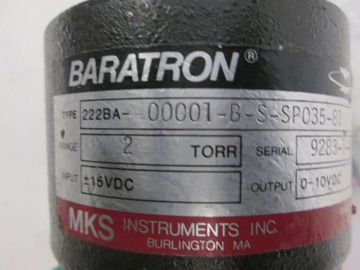 Used MKS, Baratron 2 Torr Pressure Transducer w/ PCB, 222BA-00001-B-S-SP35-81, Used