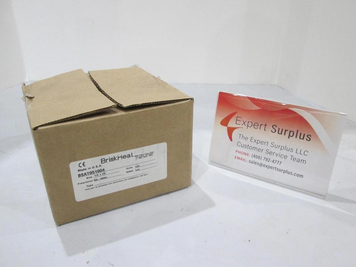 BriskHeat, BSAT051004, Silicone Rubber Heating Tape, 120V, 144W, New