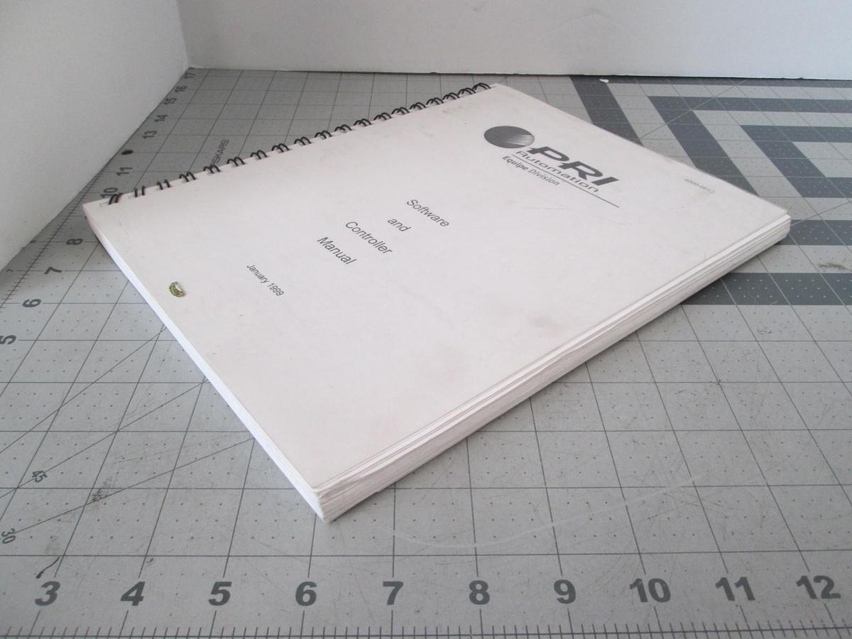 Used PRI Automation, Software and Controller Manual, 4000-0012, Used