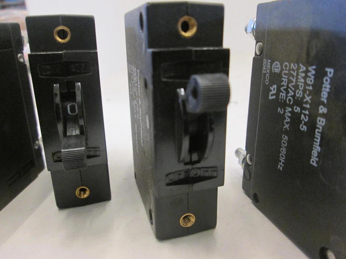 Used Potter & Brumfield, W91-X112-5, Circuit Breaker Switch, 5A, Used, Lot of 4