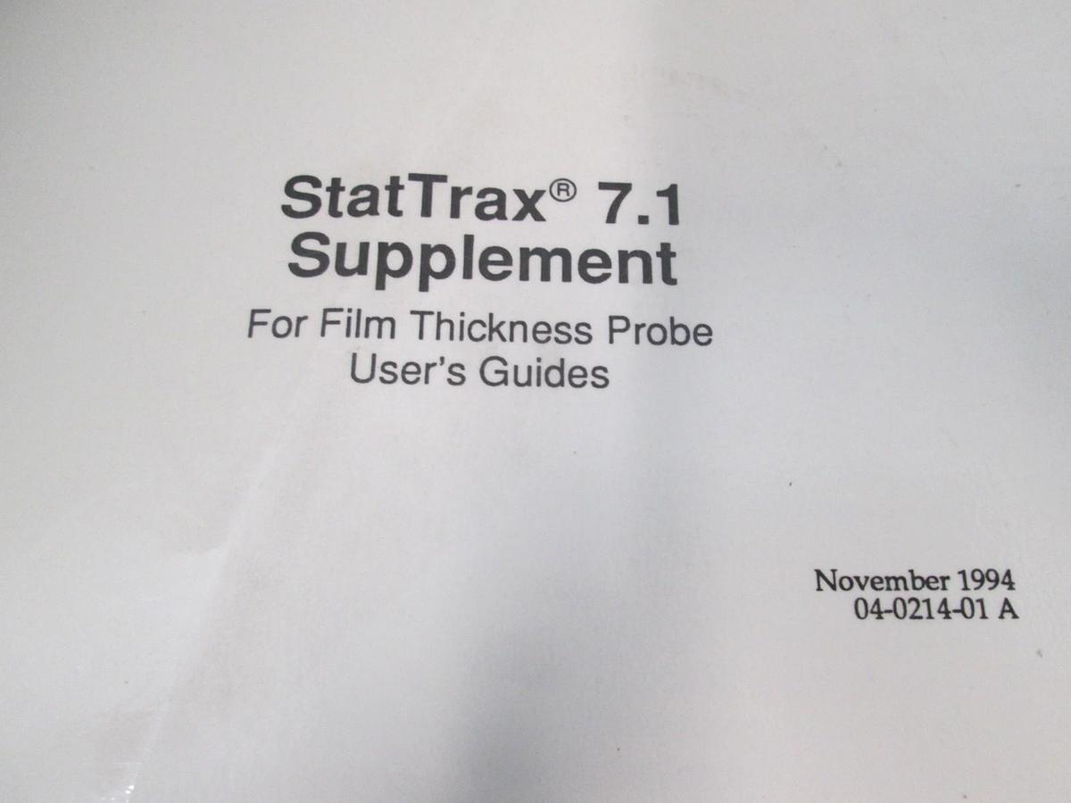 Used Tencor, Prometrix, StatTrax ST-7.1, Supplement, User Guide, 04-0214-01, Used
