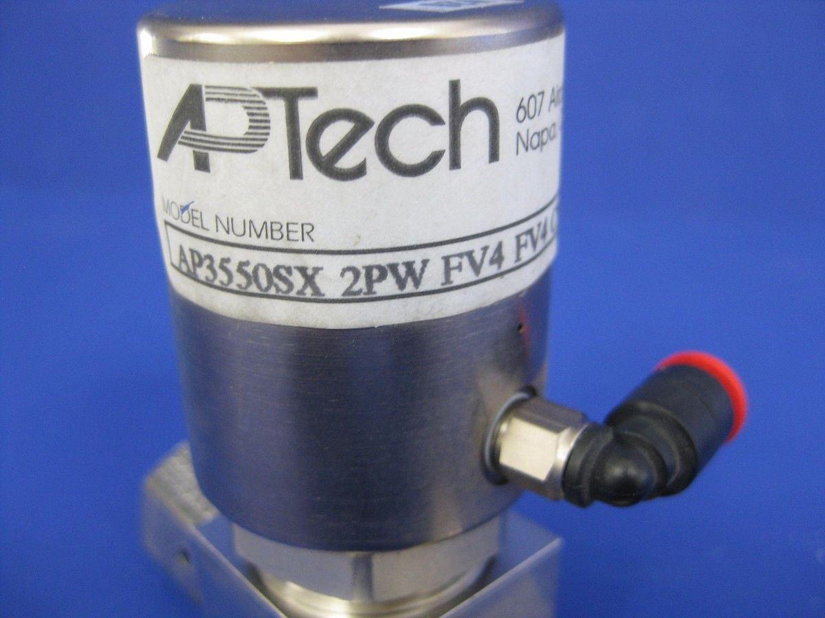 Used Aptech AP3550SX 2PW FV4 FV4 Pneumatic Valve, N/C, 1/4" FVCR, Used