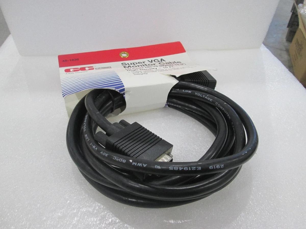 Used GC Electronics, 45-16368, Super VGA Monitor Cable, New