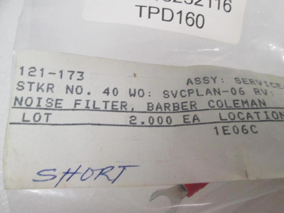 Barber Colman, Noise Filter, 33-1350, 121-173, New