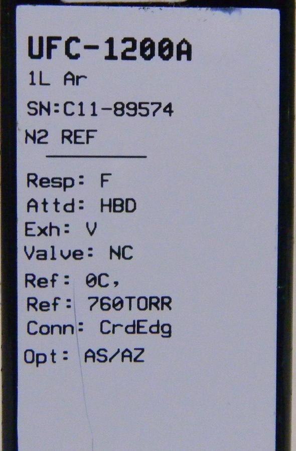 Used Unit UFC-1200A Mass Flow Controller, Gas- AR, Range- 1 L, Used