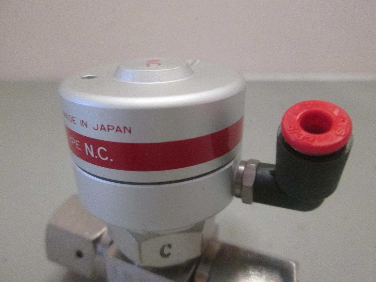 Used Fujikin Mega-Mini, 4-6kgf, Pneumatic Valve, 1/4" F UJR, Used