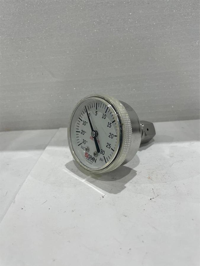 Used Span Instruments, Pressure Gauge, -30-0-30PSI, 1/4 vcr Used