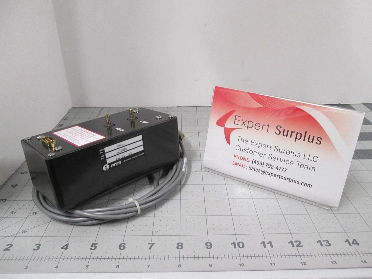 PMS, Serta, DAP-C, Differential Pressure Sensor w/ Cable, 0-0.25" New