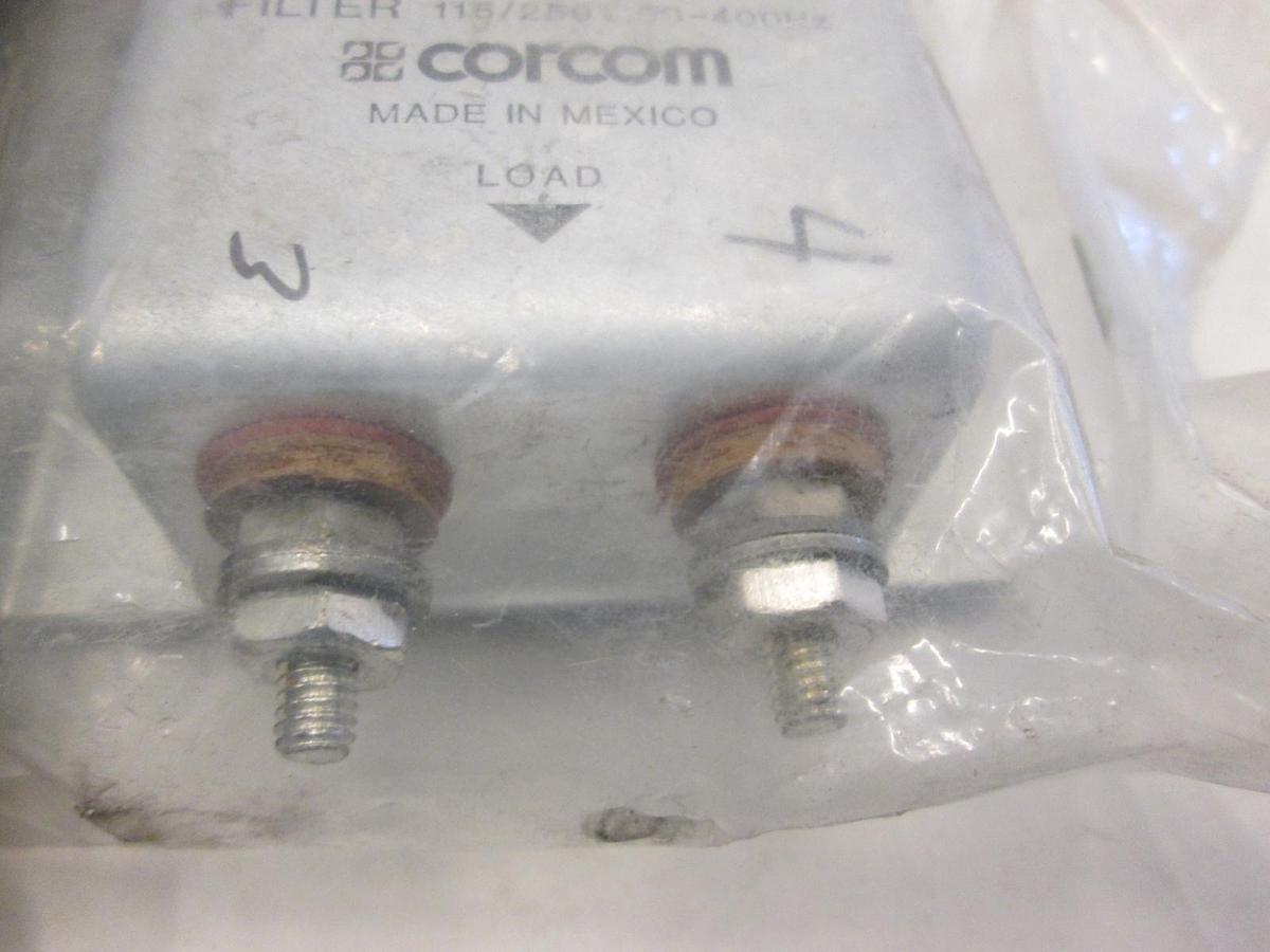 Used Corcom, EMI Filter, 20B6, 20A, 115/250 VAC, Used