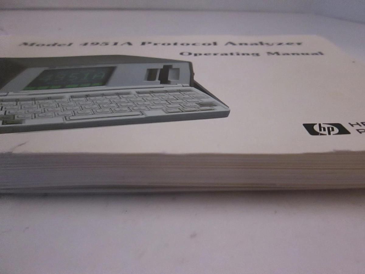 Used HP Model 4951A Protocol Analyzer Operating Manual, Used