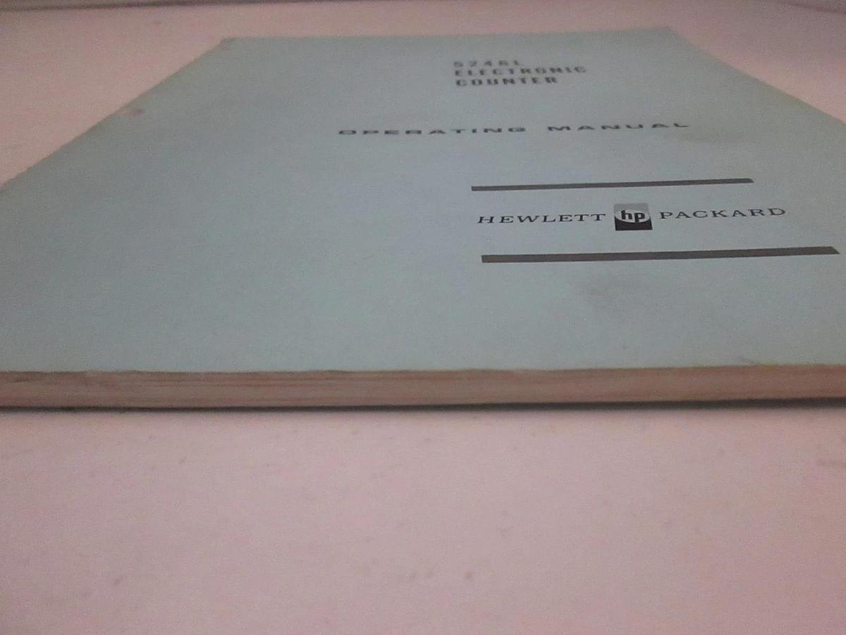 Used HP 5246L Electronic Counter Operating Manual, Used