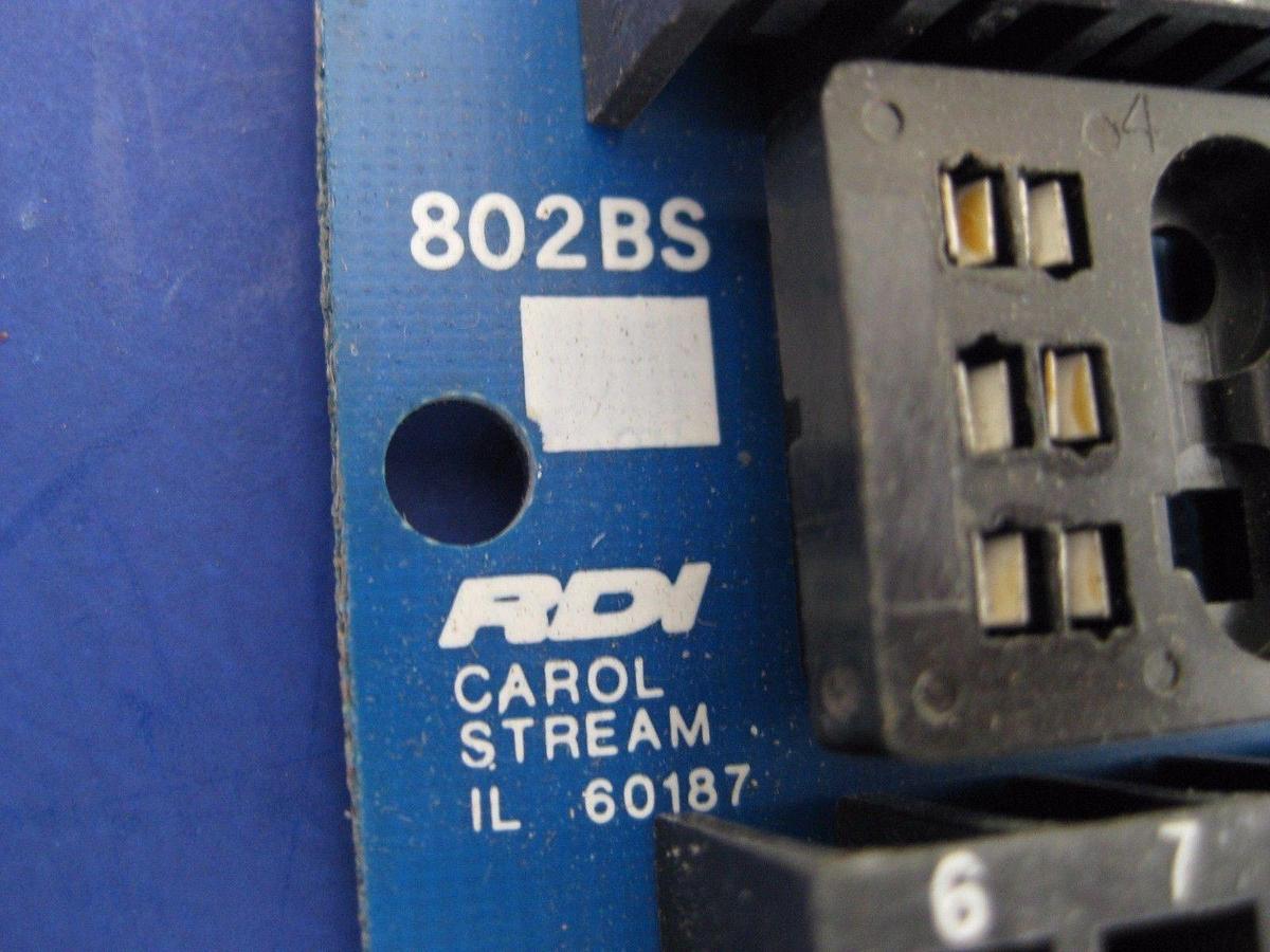 Used Augat RDI 802BS 10 Position Socket Relay - Lot of 5 Used