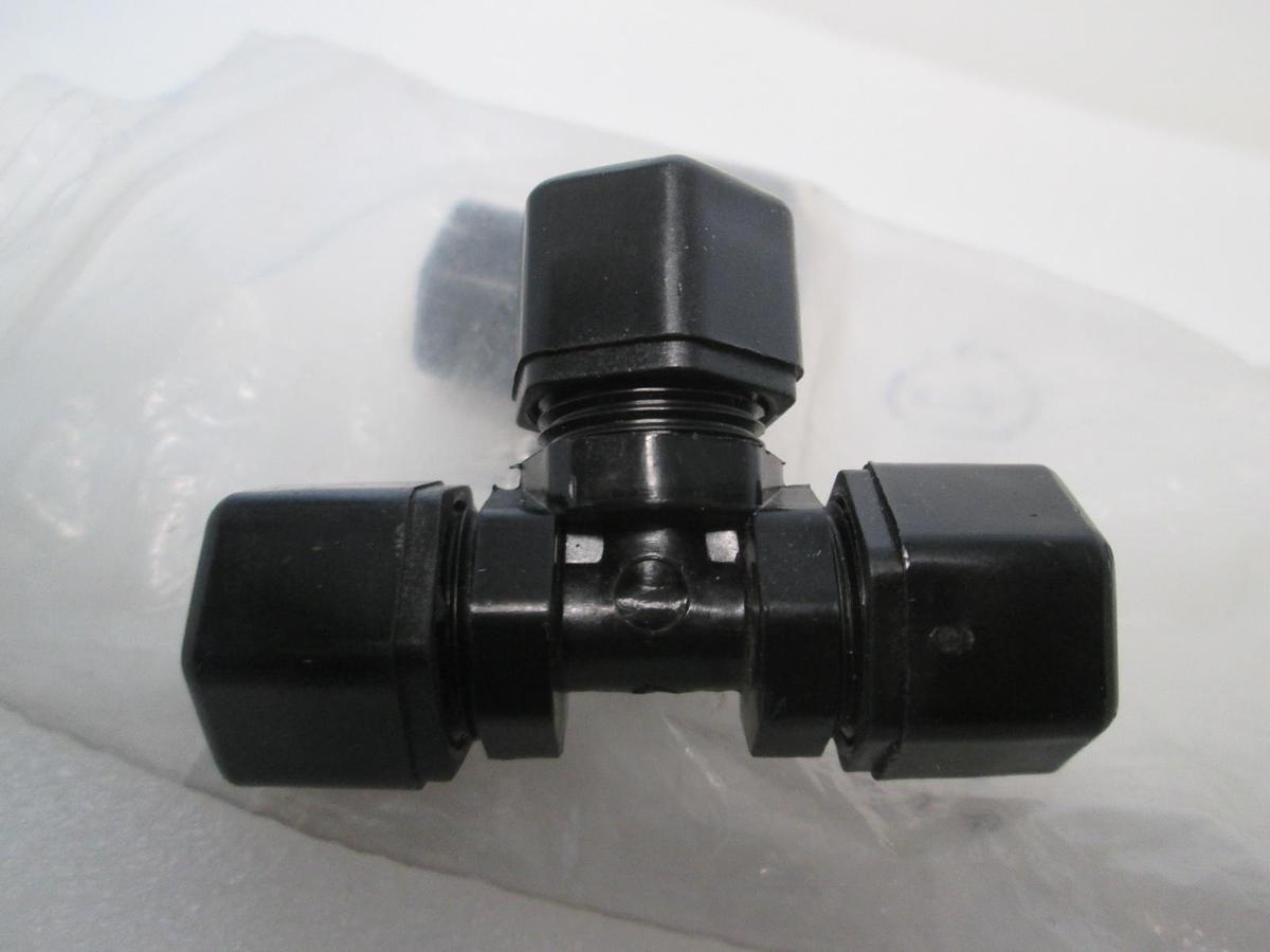 Parker, Fast & Tite, 1/4", Black, Tee Union, Fitting, 206-422, New, Lot of 2