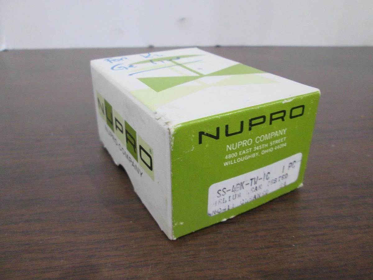 Nupro, SS-4BK-TW-1C, 1/4" Butt End Bellows Sealed Valve, New