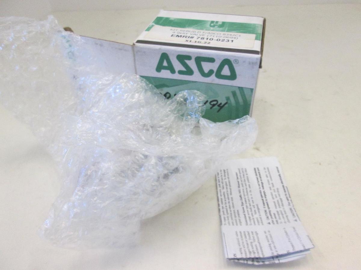 Used Asco Red Hat, Solenoid 4 Way Valve Rebuild Kit, 7810-0231, New