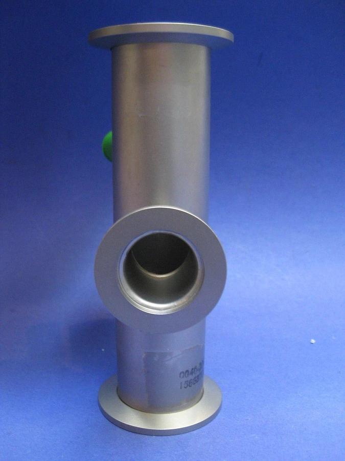 Stainless Steel Vacuum Tube TEE, NW40 Flanges and NW25 Reducer w/ Ports, New