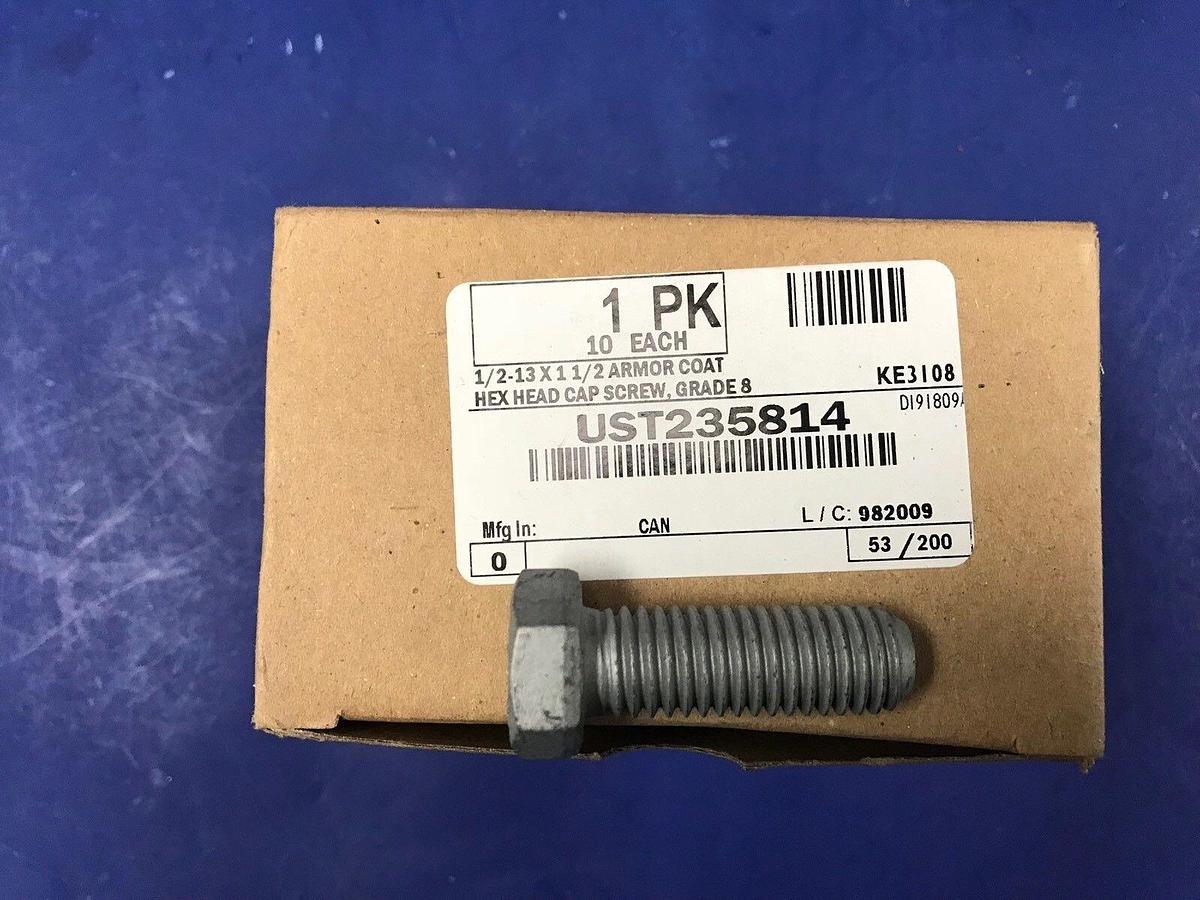 1/2-13 x 3" Armor Coat Head Cap Screw, Grade 8, UST235820, Box of 10
