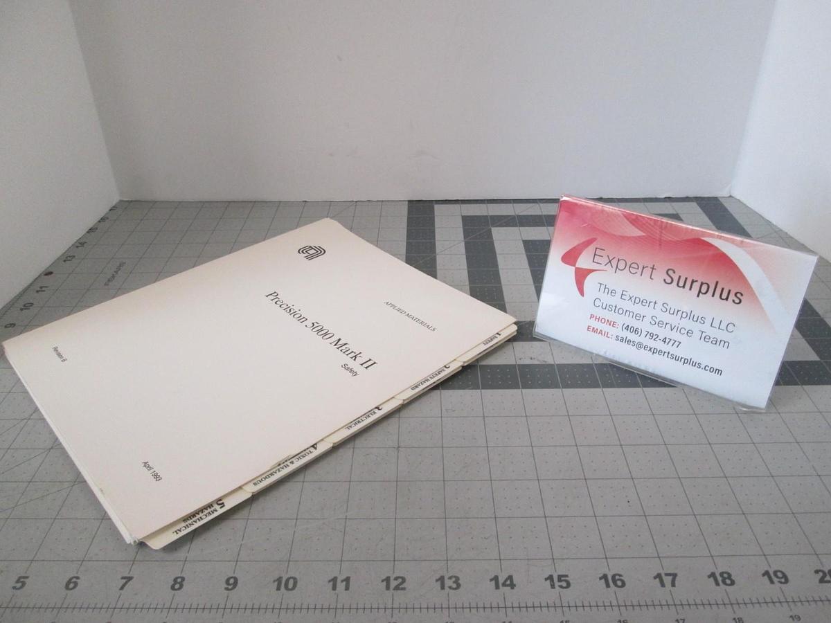 Used AMAT, Precision 5000 Mark II, Safety Manual, Used