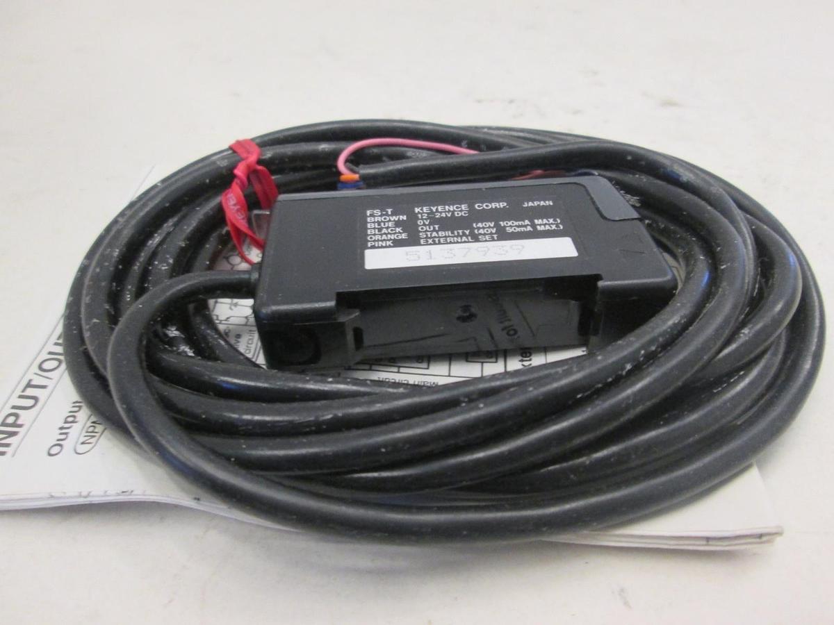 Used Keyence, Fiberoptic Sensor, FS-T22D w/ Instructions, New