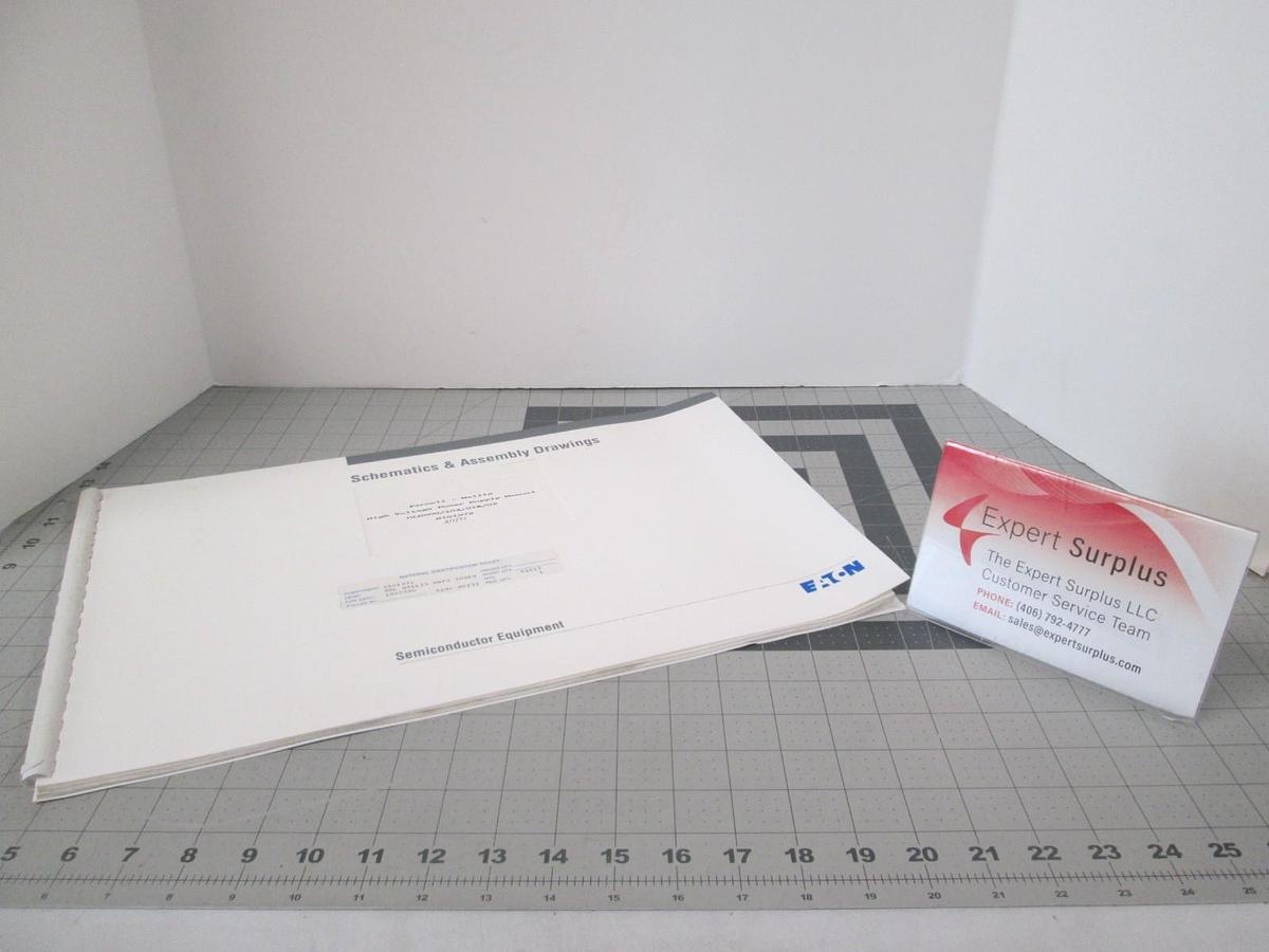 Used Eaton, 0L8000/104/01&/02, High Voltage Power Supply Manual, Used