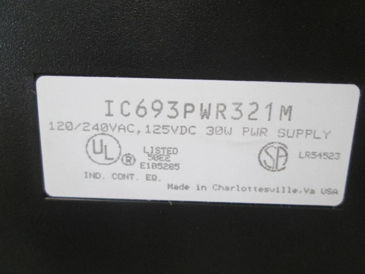 Used GE Fanuc, IC693PWR321M, 30W Power Supply, Series 90-30 Programmable Control Used