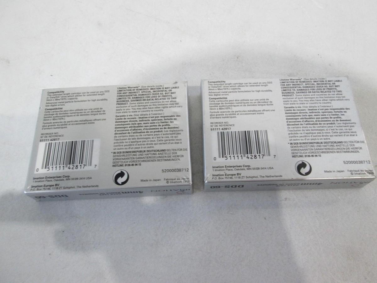 Used Imation, 4mm DDS-60, Data Tape, New, Lot of 2