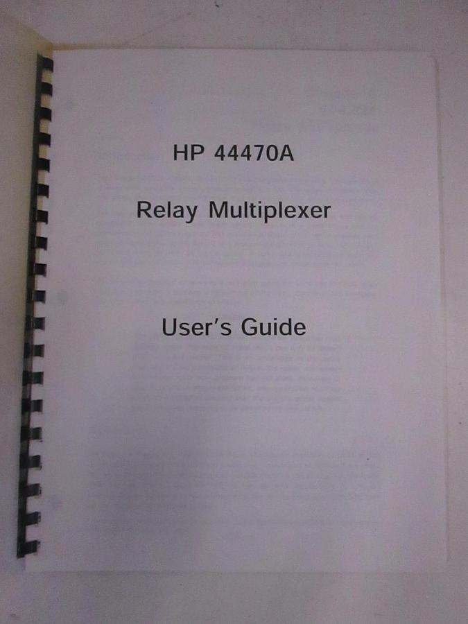 Used HP Model 44470A, Relay Multiplexer Chapter 6, User's Guide, Used
