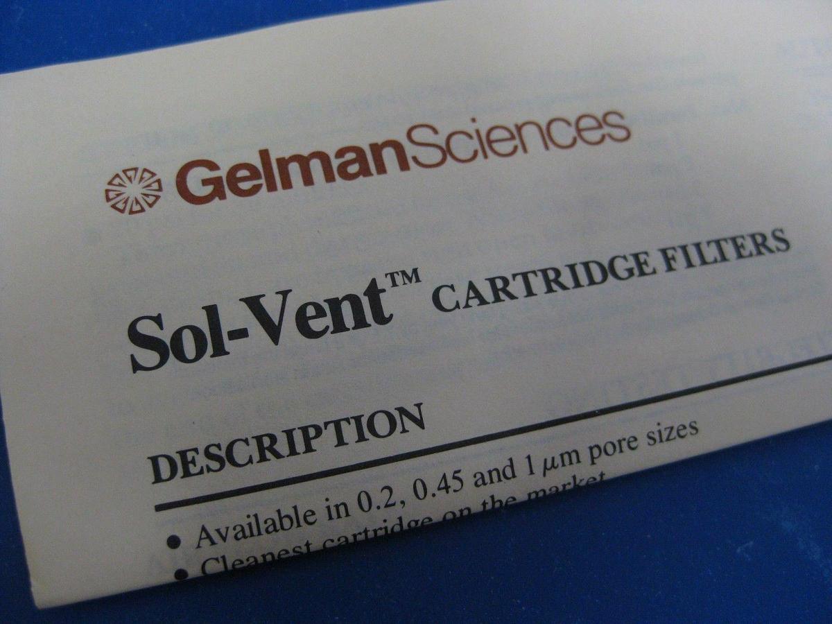 Gelman Sciences S002B1GRTE SOL-VENT Filter Cartridge, 10", 0.2um , New Lot of 5