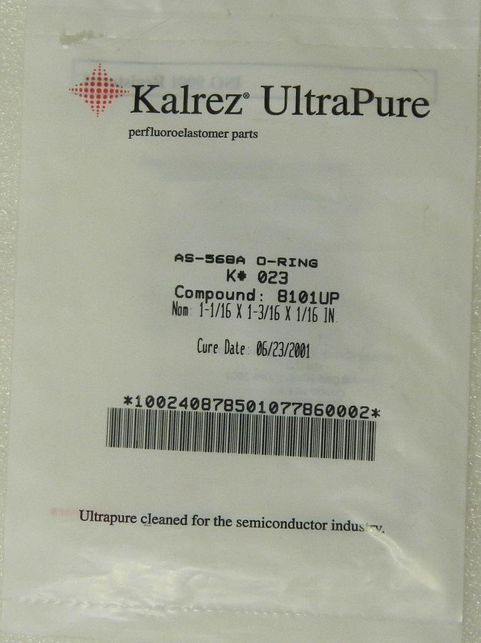Used Kalrez, AS-568A, K# 023, Gray O-Ring, 1-1/16 x 1-3/16 x 1/16 in, NIP