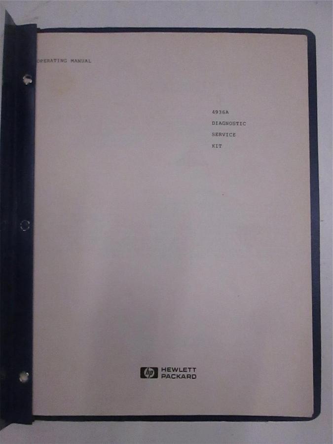 Used HP Model 4936A Diagnostic Service Kit Operating Manual, Used