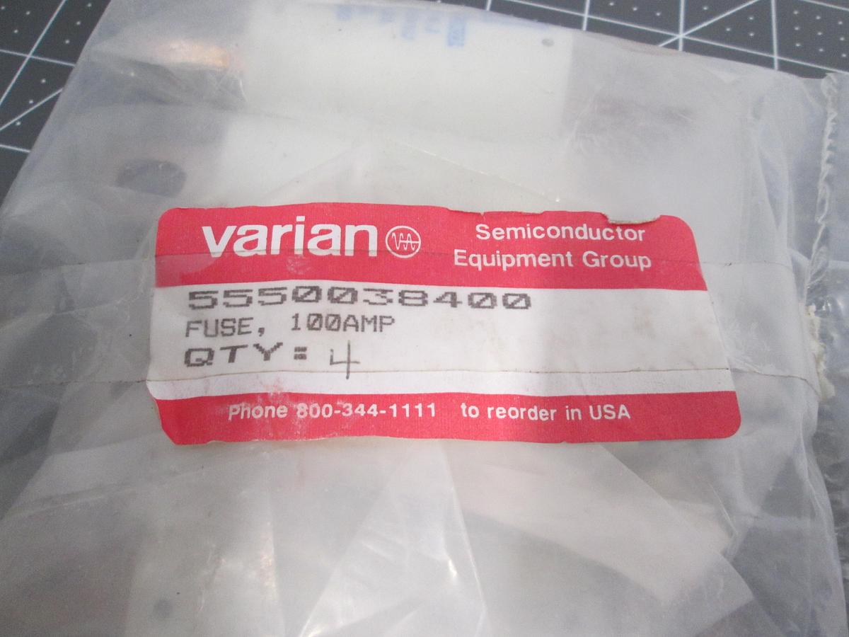 Used Varian, 5550038400, 100A Fuse Lot of 4 New in package
