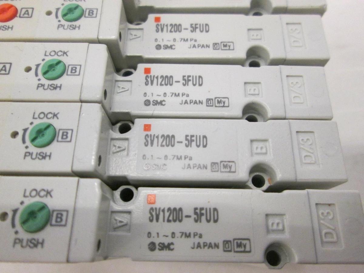 Used SMC, SV1200-5FU, Solenoid Valve, Used, Lot of 6