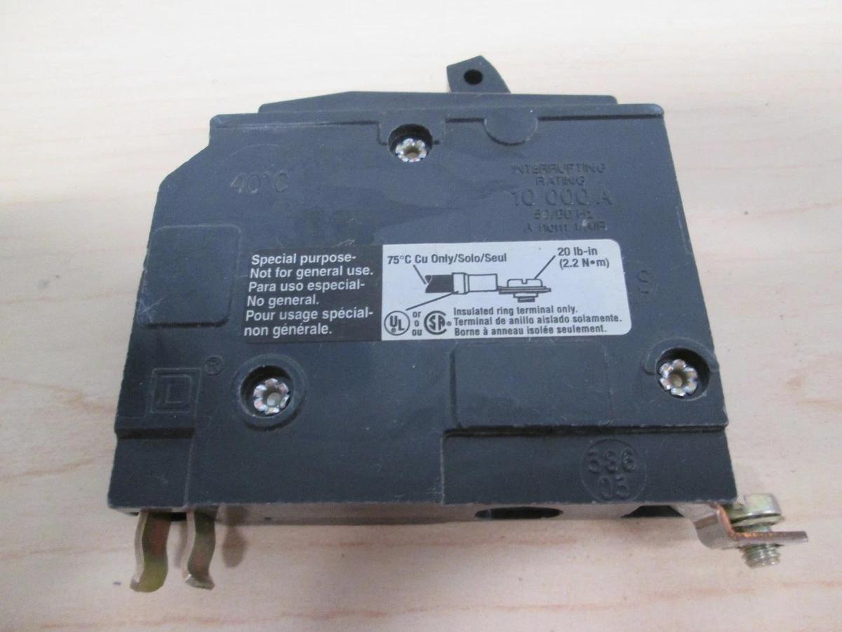 Used Square D, ZZ-7158, Type QOB, Single Pole Circuit Breaker, 10kA, Used