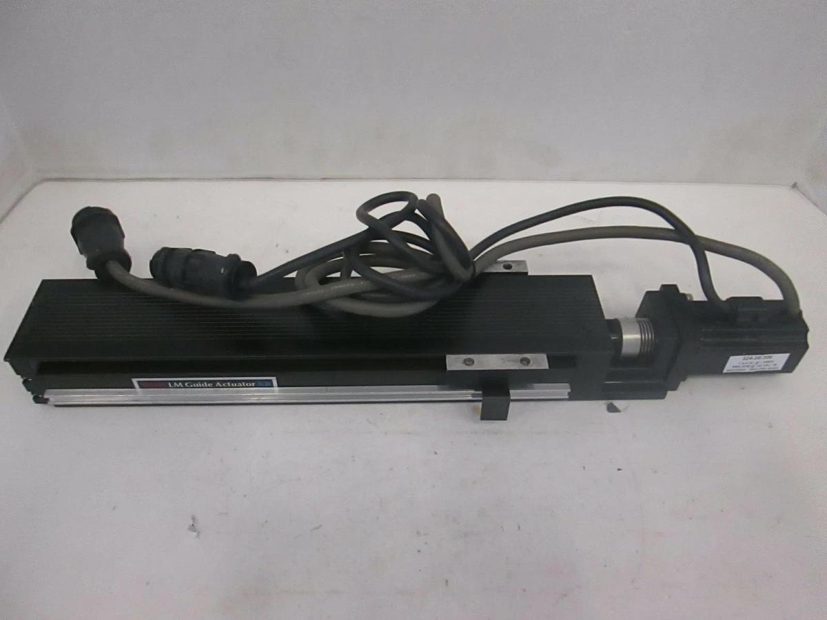 Used THK LM Guide Actuator KR w/ Simple Servo Motor 524-20-306, Used