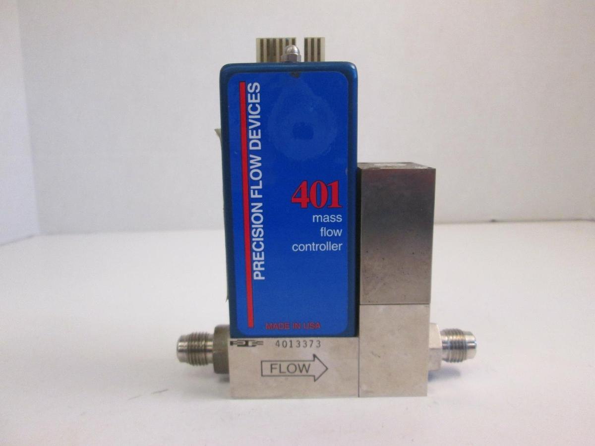 Used Precision Flow Devices 401, Mass Flow Controller, Gas- N2, Range- 15 SLM, VCR