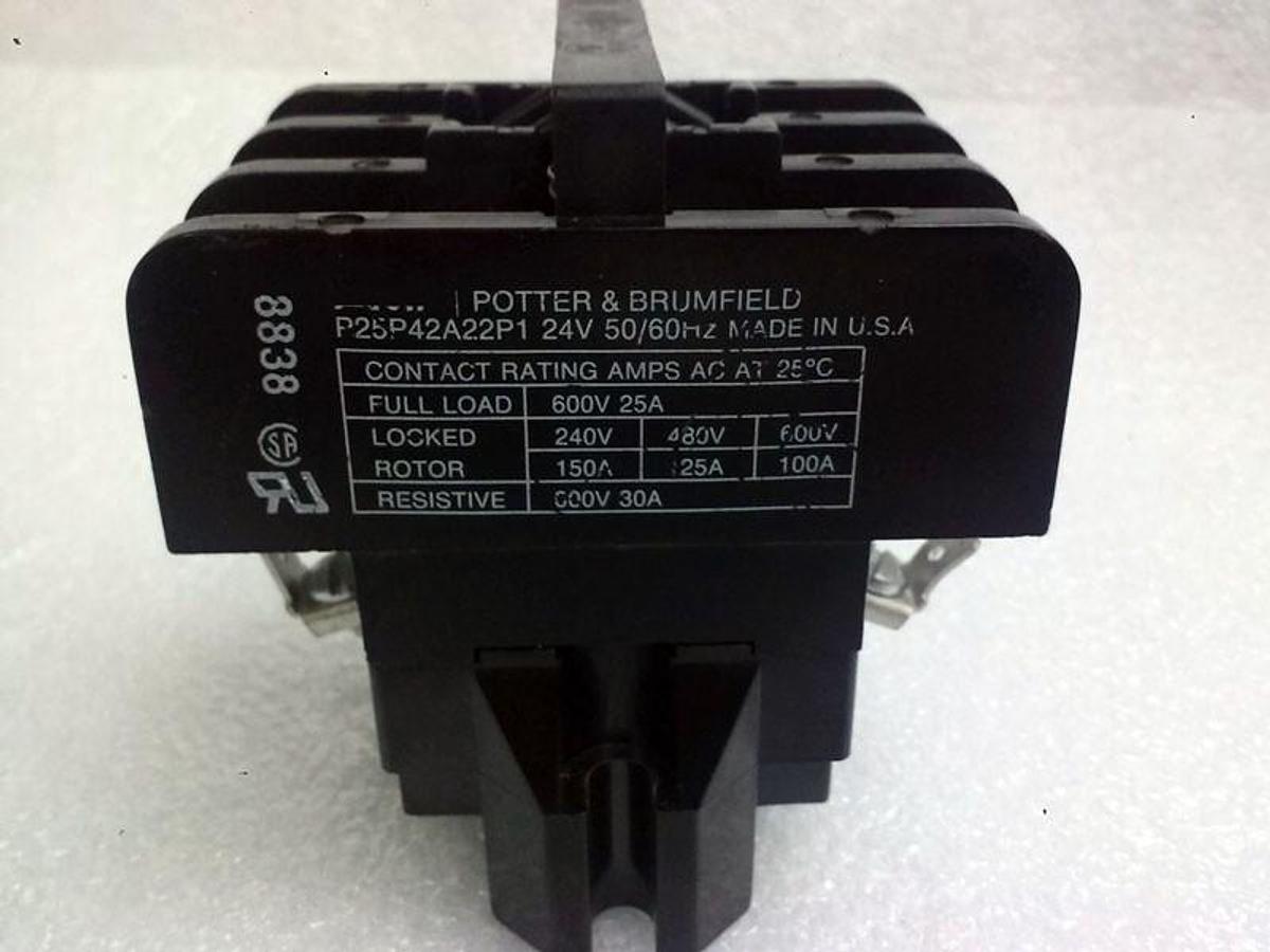 Used Potter & Brumfield P25P42A22P1 Contactor, Lot of 3 Used