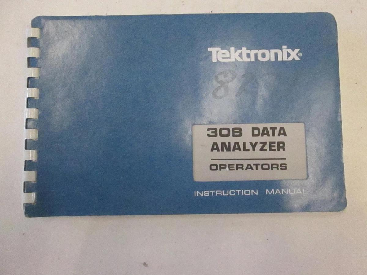 Used Tektronix 308 Data Analyzer Operators Instruction Manual, Used