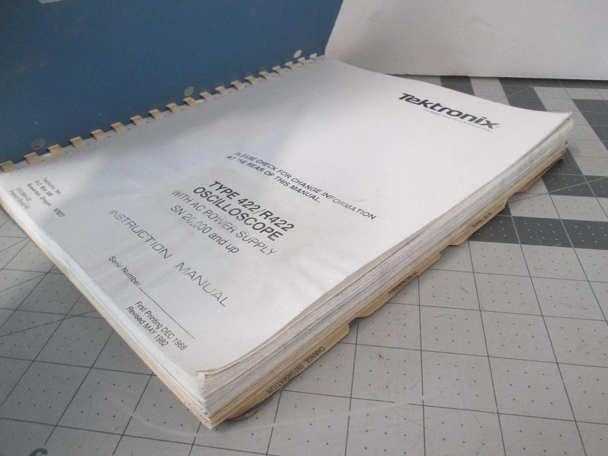 Used Tektronix, 422/R422, Oscilloscope with AC Power Supply, Instruction Manual, Used