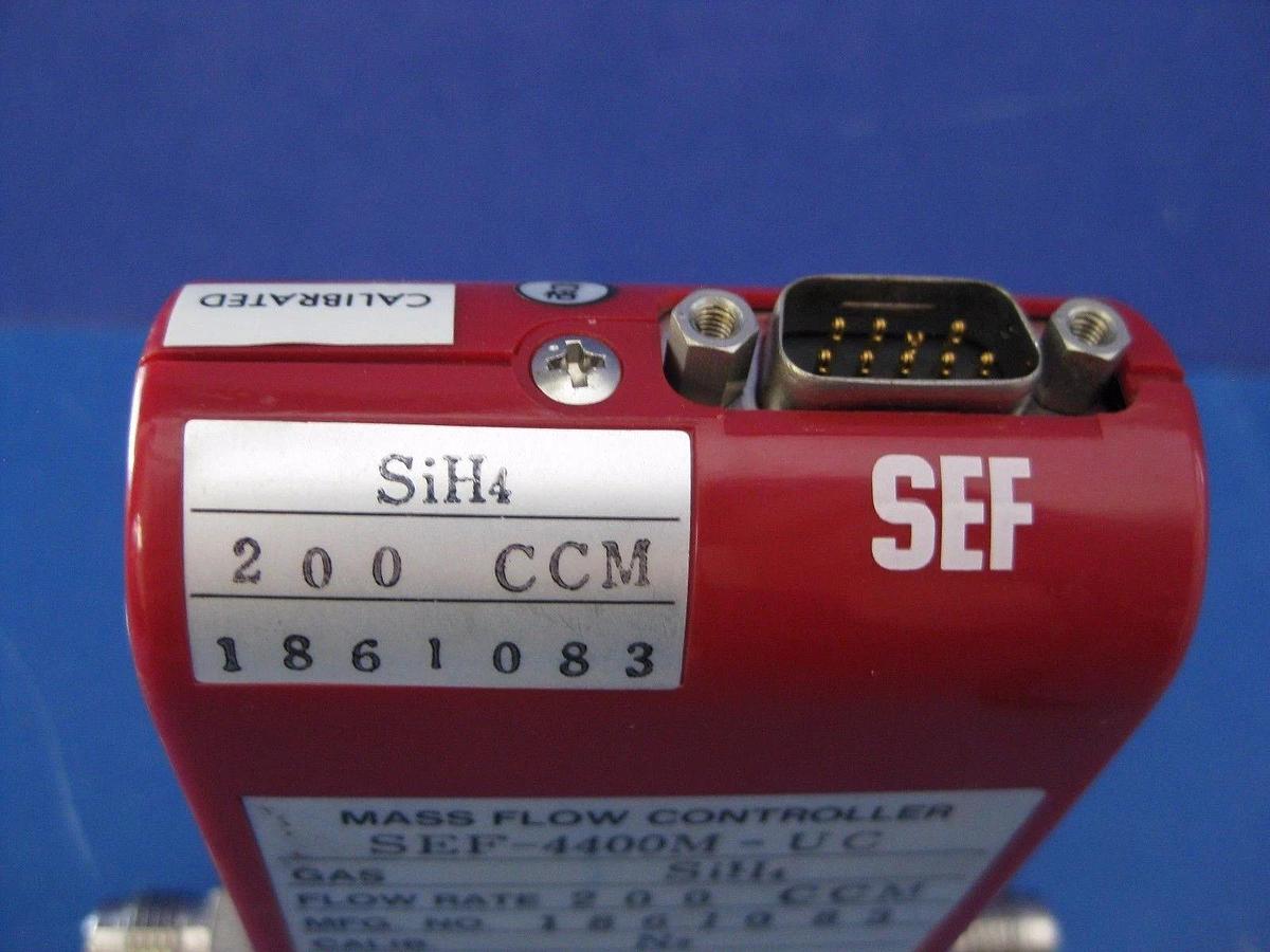 Used Stec SEF-4400 Mass Flow Controller, 1/4" VCR, SiH4, 200 SCCM, Used