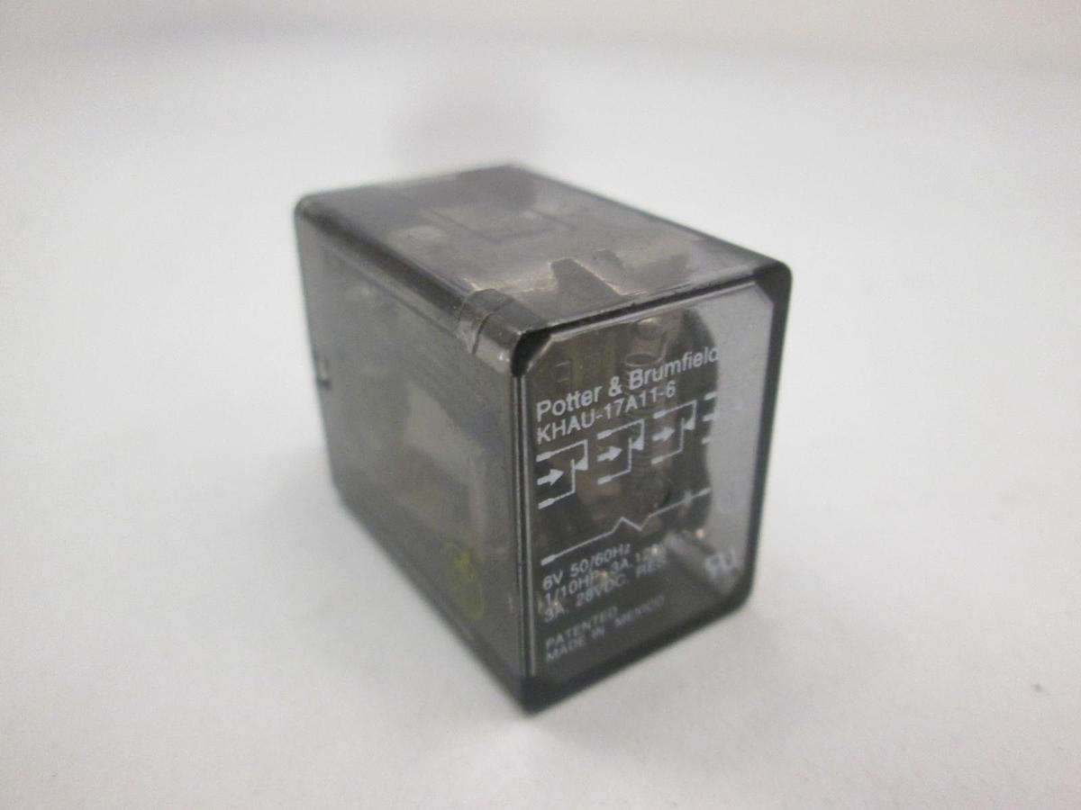 Used Potter & Brumfield, KHAU-17A11-6, 6V Relay, Used