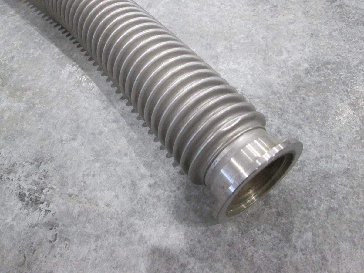 Used Stainless Steel Formed Bellows Vacuum Pipe / Socket, 16"L, 50MM Flange, Used