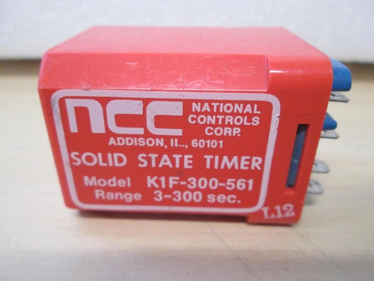 Used National Controls Corp., K1F-300-561, Solid State Timer, 3-300 Sec, Used