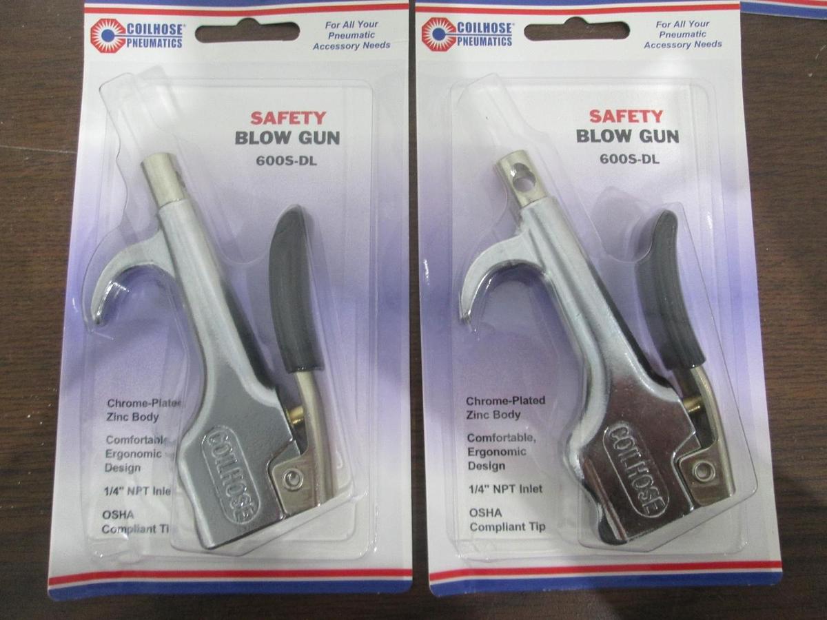 Coil Hose Pneumatics, 600S-DL, Safety Blow Gun, New, Lot of 5