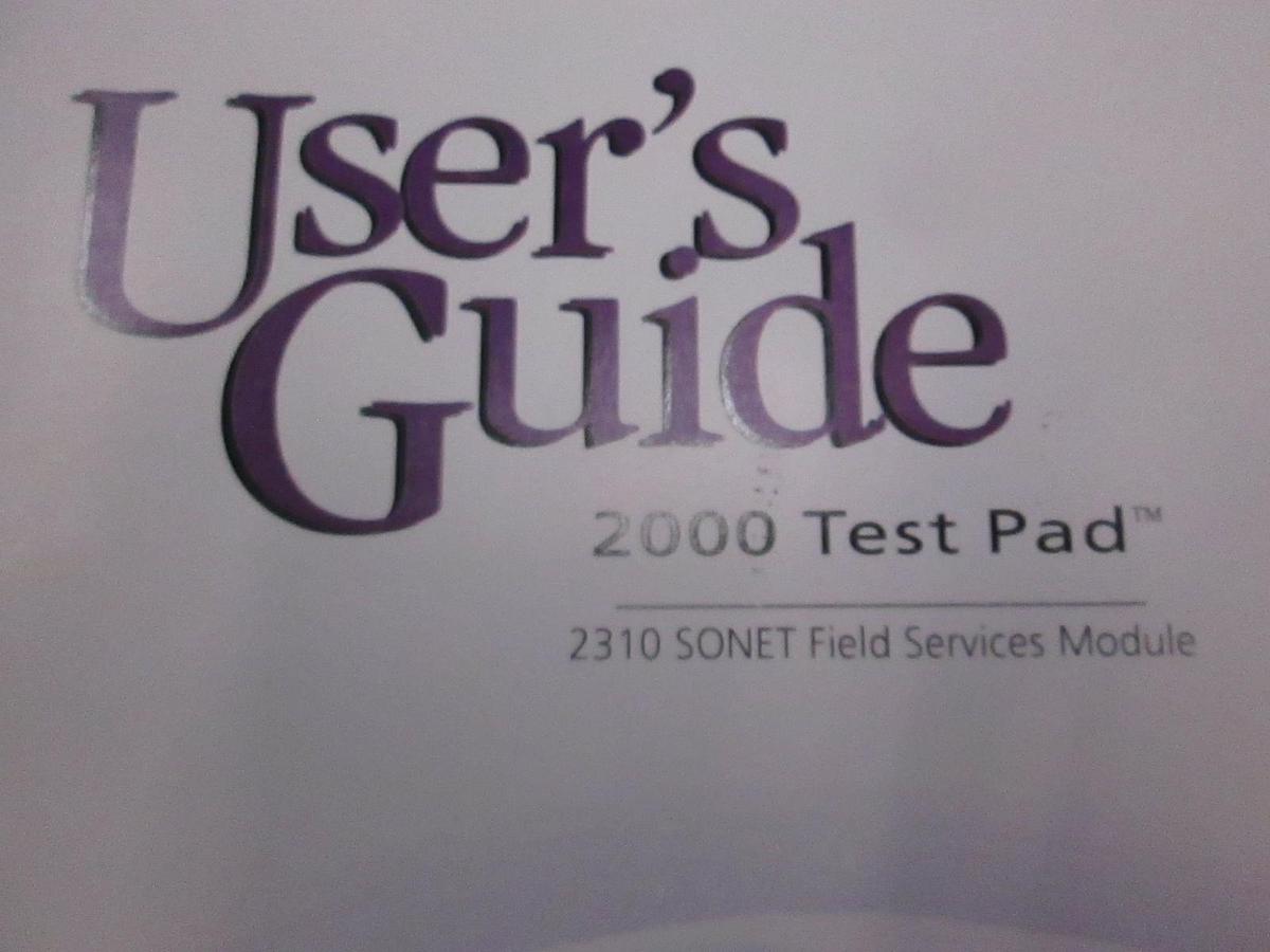 Used Acterna TestPad 2000 2310 SONET Field Service Module User's Guide, Used