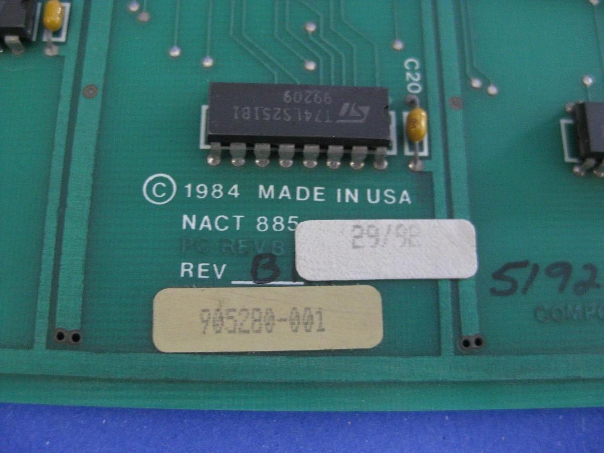Used NACT 885 PC Rev B111, 905280-001, PCB